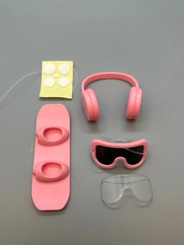 Authentic Labubu 4.0 Hidden Pink for Love 💖 Winter Olympic Snowboard Set