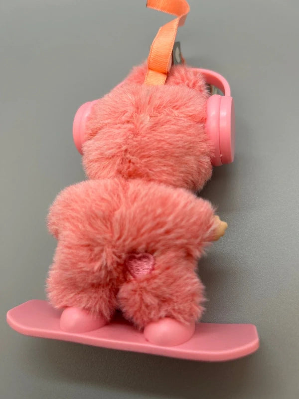 Authentic Labubu 4.0 Hidden Pink for Love 💖 Winter Olympic Snowboard Set