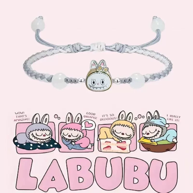 Artisan Woven Bracelet with Silver Sculpted Head Charm