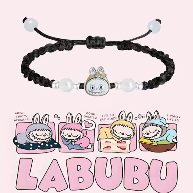 Artisan Woven Bracelet with Silver Sculpted Head Charm