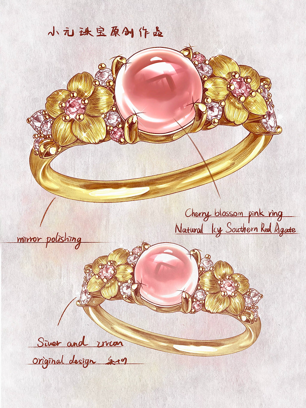 The "Kyoto" Blossom Ring