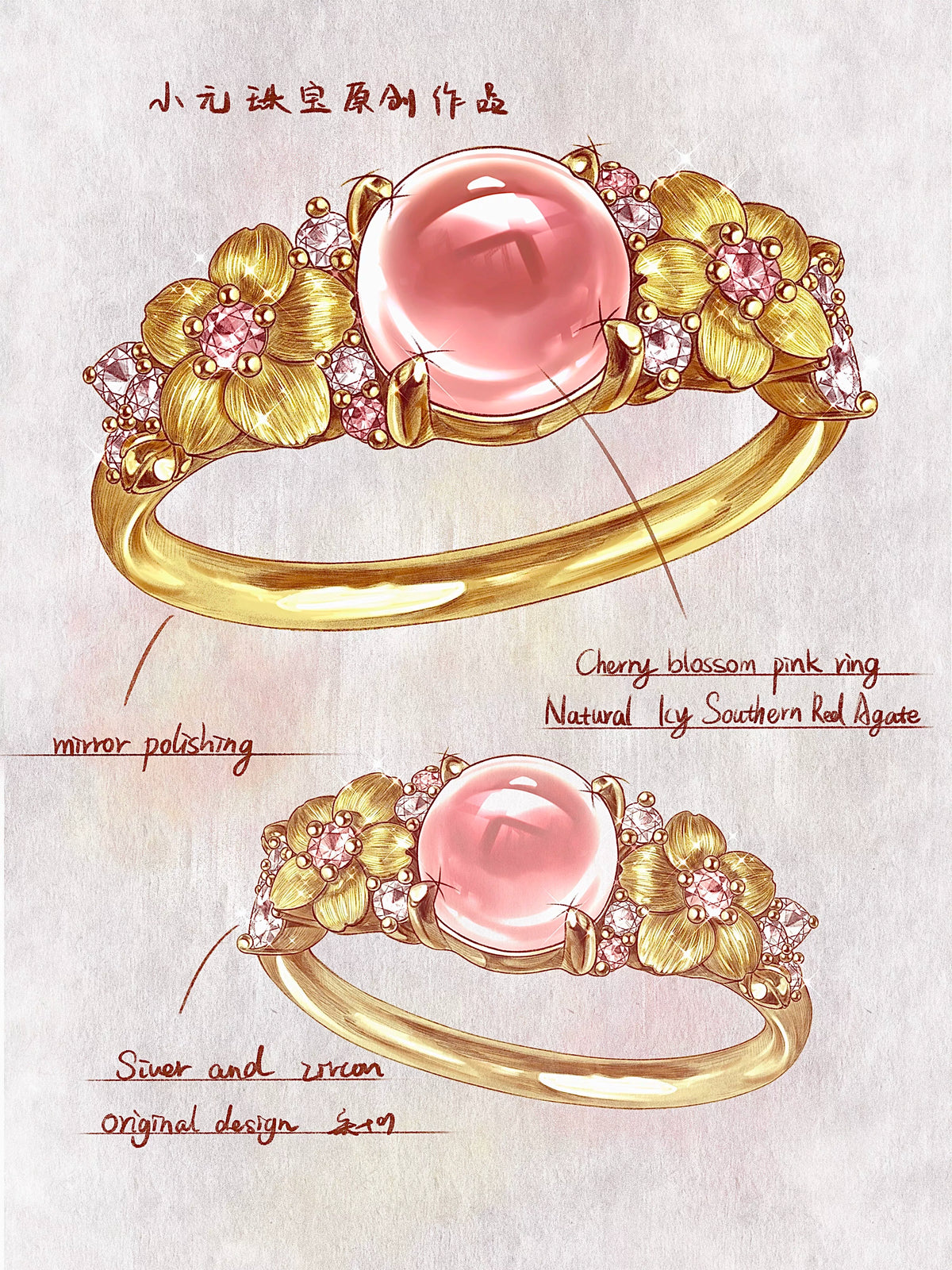 The "Kyoto" Blossom Ring
